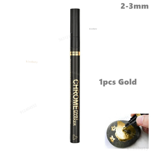 (1pc gold) 1-5Pcs Chrome Paint Marker Reflective Liquid Mirro