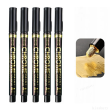 (5pcs gold) 1-5Pcs Chrome Paint Marker Reflective Liquid Mirro