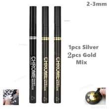 (1pc silver 2pcs gold) 1-5Pcs Chrome Paint Marker Reflective Liquid Mirro