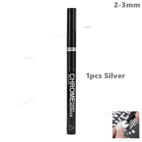 (1pc silver) 1-5Pcs Chrome Paint Marker Reflective Liquid Mirro
