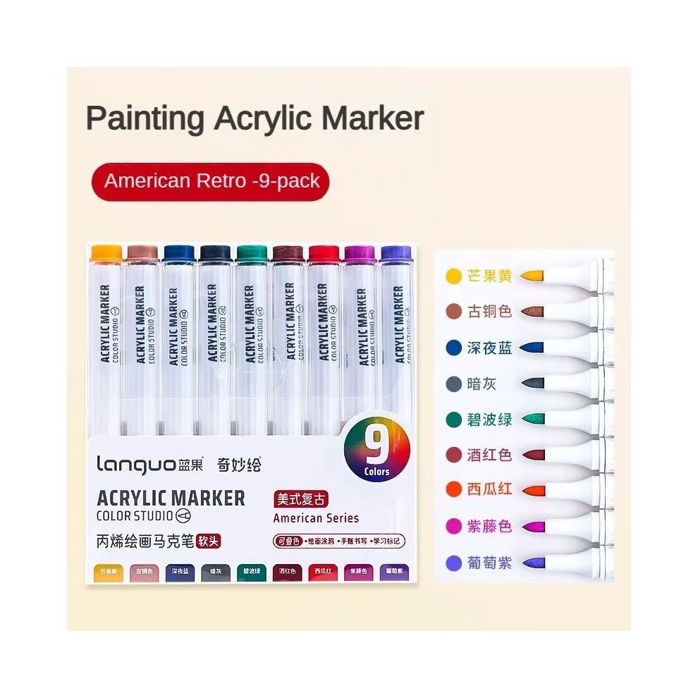 (Set A) 9/108 Colors Acrylic Paint Art Marker Pen DIY Pain-image-OPC-PGHH7NN-NEW