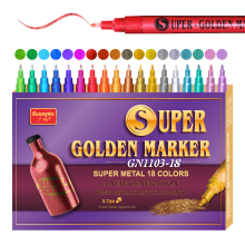 (18 Colors) GN1103 Super Gold Flash Metal Marker Photo Paint H