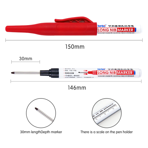 (Black Pen-4 Pcs) 1/2/3/4Pcs Long Head Marker Pens Bathroom Ceramic 2