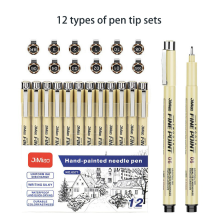 (12pcs) 12/9/6Pcs Markers Micro Pen Kawaii Manga Hand-pain