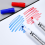 (black) 10pcs Whiteboard Marker Set,2.0mm Nib,Black Blue R 4