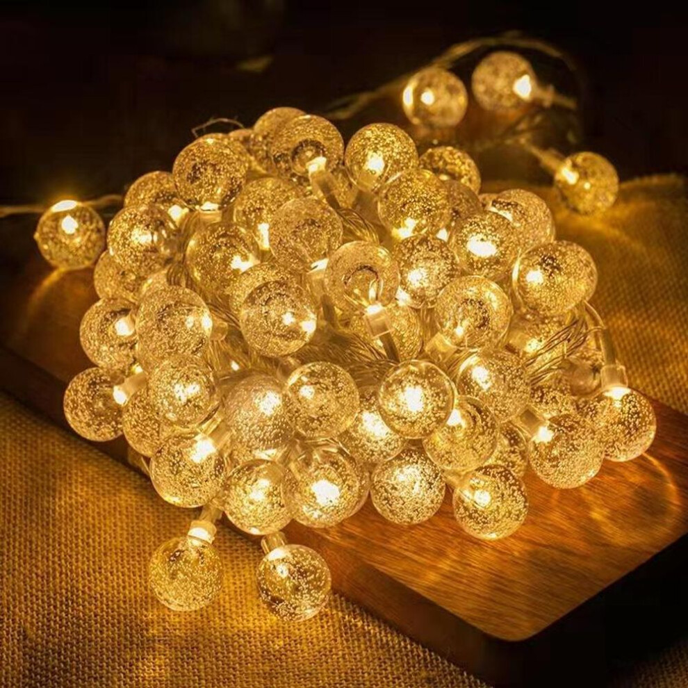 (warm white, 6M-USB) 6m 40pcs Led Globe String Lights Usb/battery Powered Bubble Crystal Ball String Lights Shining Bulb Hanging Lights For Indoor& Outdoor Party Decor
