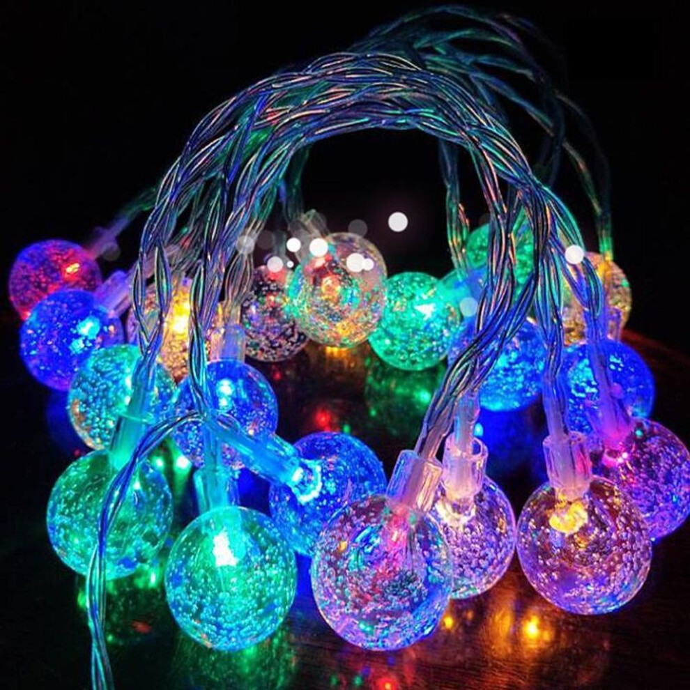 (multicolor, 3M-Battery Powered) 6m 40pcs Led Globe String Lights Usb/battery Powered Bubble Crystal Ball String Lights Shining Bulb Hanging Lights For Indoor& Outdoor Party Decor