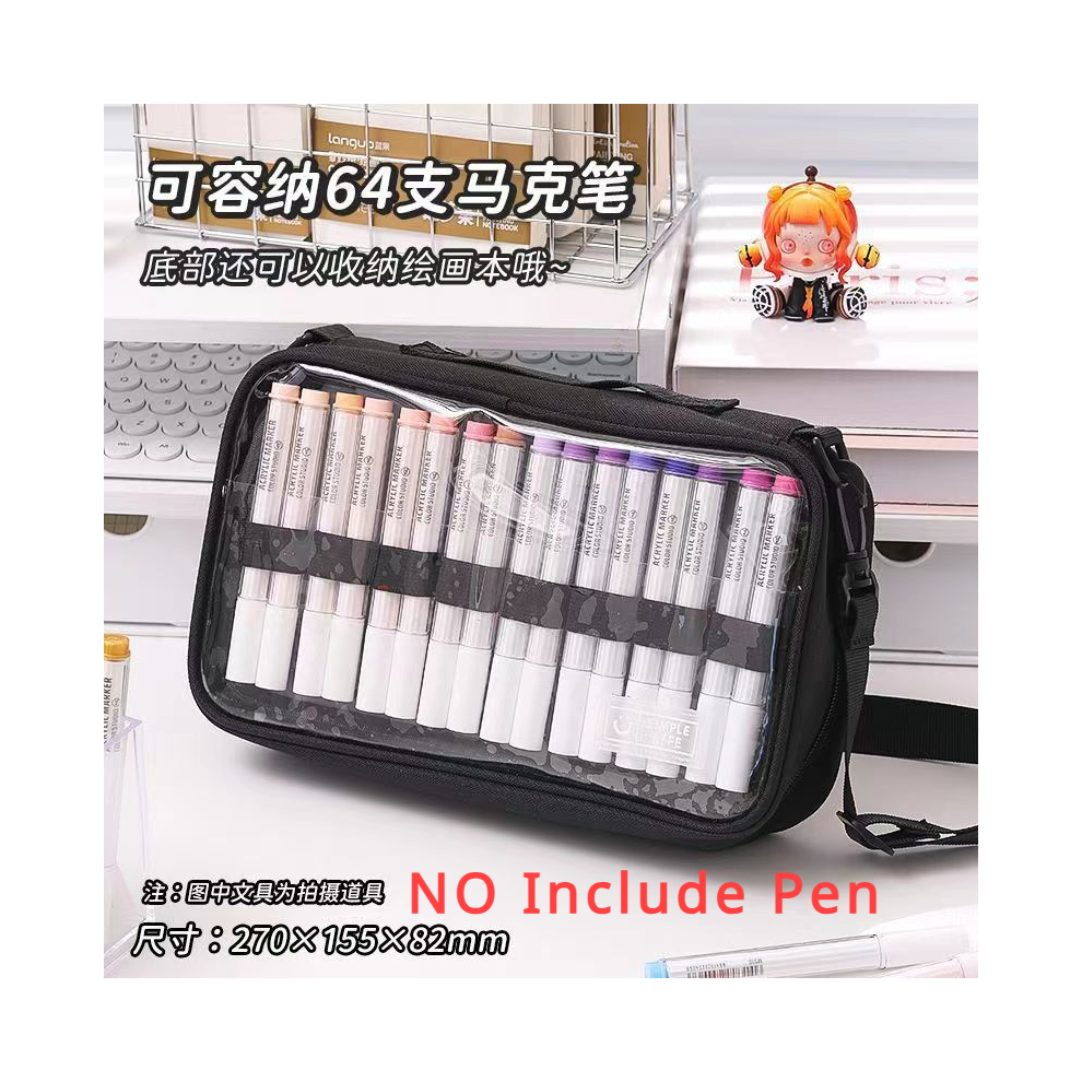 (64 Pack Black Bag) Acrylic Art Marker Pen Set Acrylic Poster Pen Graf-image-OPC-PGHHBHV-NEW