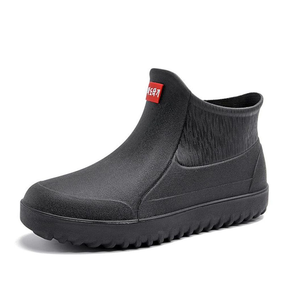 (black, 42) Men&apos;s And Women&apos;s Outdoor Rain Boots, Short-tube Fashionable Waterproof Shoes, Car Wash Fishing Rubber Shoes, Non-slip Lightweight Overshoes
