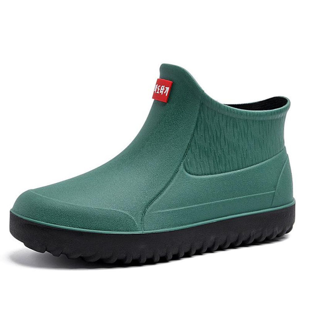 (green, 42) Men&apos;s And Women&apos;s Outdoor Rain Boots, Short-tube Fashionable Waterproof Shoes, Car Wash Fishing Rubber Shoes, Non-slip Lightweight Overshoes