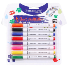 (8Colors-Set) 8Pcs Waterproof Color Fabric Textile Marker Paint