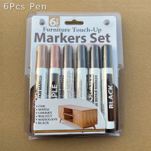 (6Pcs Marker) 6/8/10Pcs Wooden Furniture Repair Pen Touch Up Mar