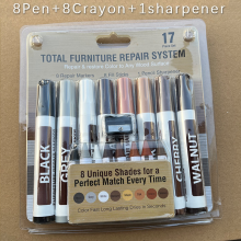 (8 Markers crayon Set) 6/8/10Pcs Wooden Furniture Repair Pen Touch Up Mar