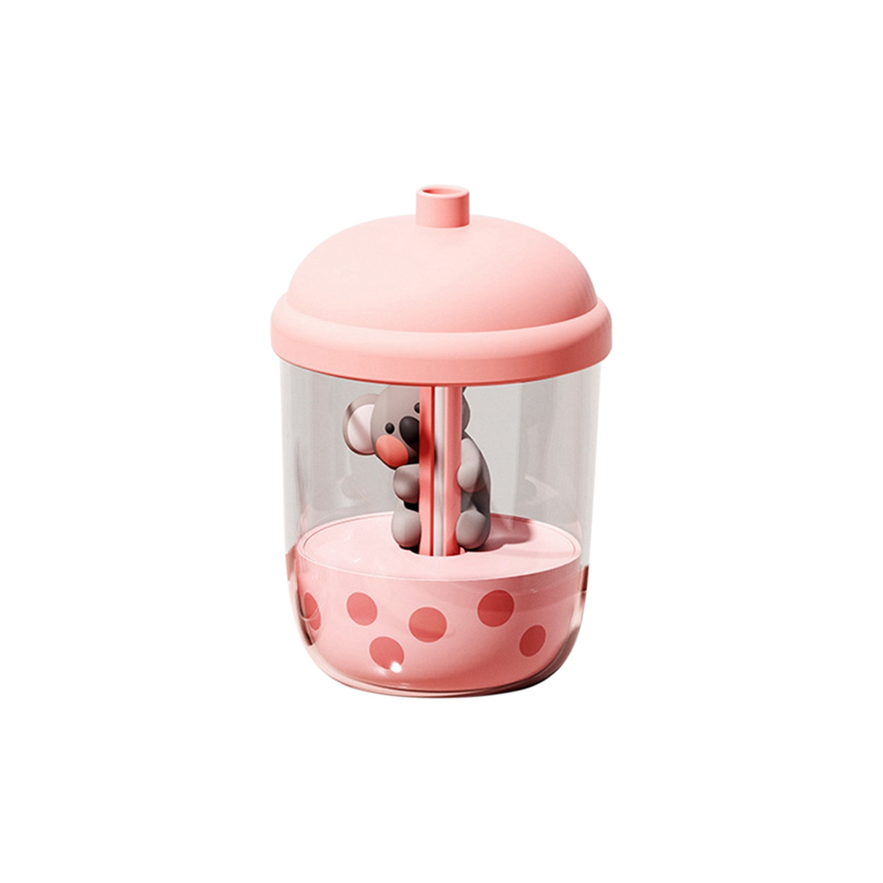 Humidificador Purificador De Aire PortáTil Con Forma De Koala, 450 Ml, Usb, Atomizador De Agua De Escritorio, Difusor Para Dormitorio, Color Rosa-image