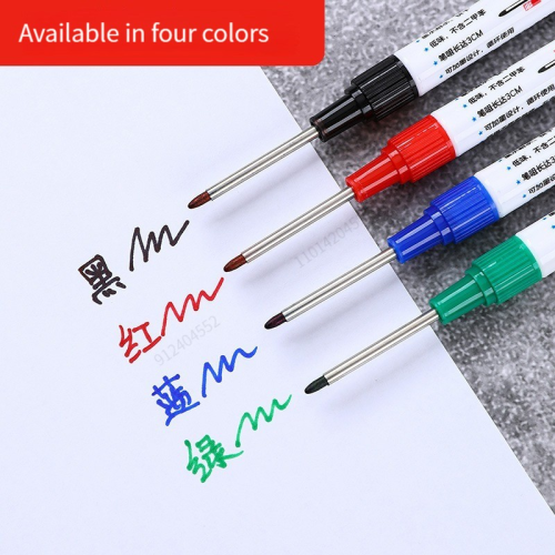 (3pcs White B) 30/32mm Long Nib Head White Paint Marker Permanent 2
