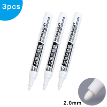 (3 pcs) White Marker Pens 2.0mm Oil Waterproof Tire Marker