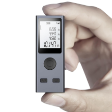 Mini-outil de mesure de distance laser, 40 m, précision  2 mm, commutation d'unités M/In/Ft, distance/surface/volume/pythagoricien