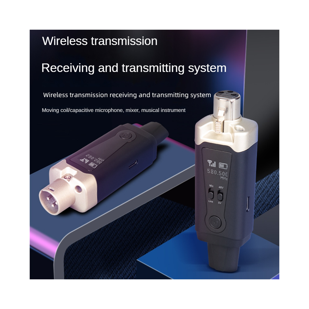 Sistema De MicróFono InaláMbrico Transmisor Y Receptor Uhf Xlr Para MicróFono DináMico, Mezclador De Audio, Pa-image
