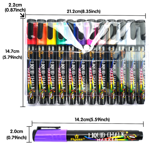 () 12PCS/Set Liquid Chalk Marker Pens Erasable LED Wr 2