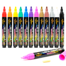 () 12PCS/Set Liquid Chalk Marker Pens Erasable LED Wr