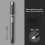 (1.2MM full set 6pc) Electroplating Mirror Silver Paint Pen Hand-repair 6