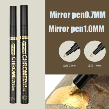(Gold-0.7mm-1.0mm) Electroplating Mirror Silver Paint Pen Hand-repair