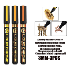 (GN-J-H-T3MM-3PCS) Electroplating Mirror Silver Paint Pen Hand-repair