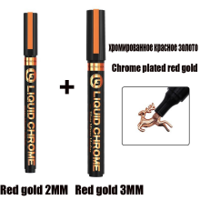 (GN-Redgold2MM-3MM) Electroplating Mirror Silver Paint Pen Hand-repair
