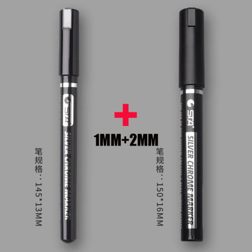 (ST-1MM-2MM) Electroplating Mirror Silver Paint Pen Hand-repair