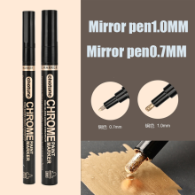 (copper-0.7mm-1mm) Electroplating Mirror Silver Paint Pen Hand-repair