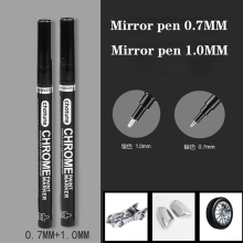 (Silver-0.7mm-1.0mm) Electroplating Mirror Silver Paint Pen Hand-repair