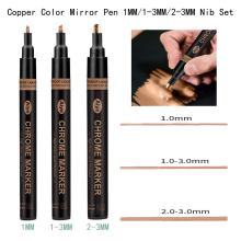 (Copper1 1-3 2-3MM) Electroplating Mirror Silver Paint Pen Hand-repair
