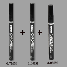 (YW-0.7-1-3MM) Electroplating Mirror Silver Paint Pen Hand-repair