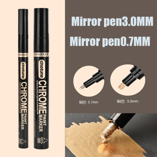 (copper-0.7mm-3mm) Electroplating Mirror Silver Paint Pen Hand-repair