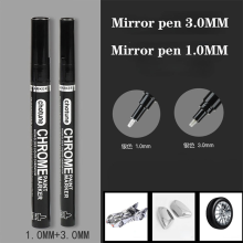 (Silver-1.0mm-3.0mm) Electroplating Mirror Silver Paint Pen Hand-repair