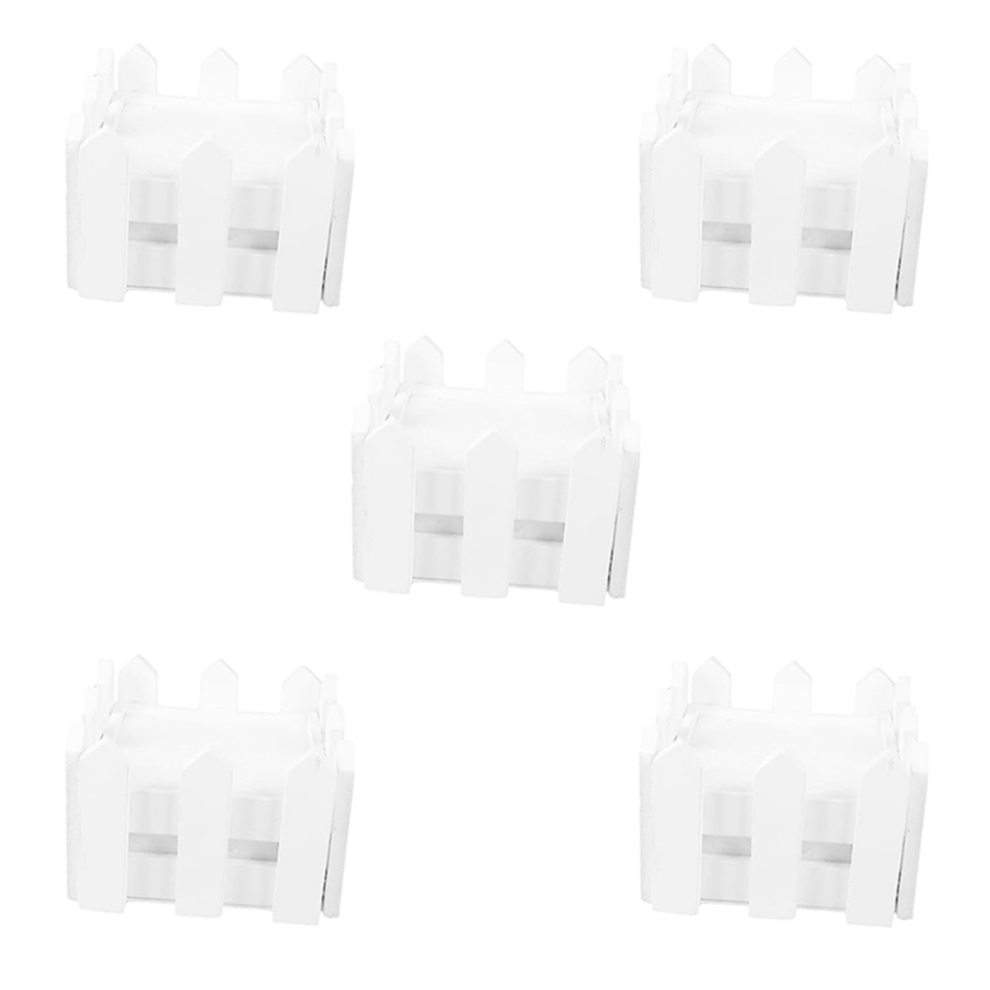 Lot de 5 mini pots en plastique blanc pour petites plantes, pour compositions florales