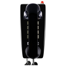 Klassieke wandtelefoons voor vaste lijnen met mechanische beltoon, enkelvoudige lijn 2554 telefoon voicemailindicator, zwart