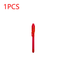 (1PC Red) 10-1PC Invisible Ink Pen Luminous Light Pen Secret
