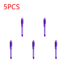(5PCS Purple) 10-1PC Invisible Ink Pen Luminous Light Pen Secret