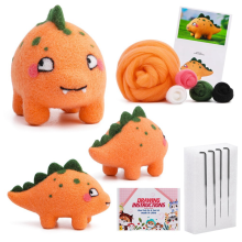 Animal Needle Felting Kit with Wool,Needle Supplies Foam Mat Instruction Needles for Adults