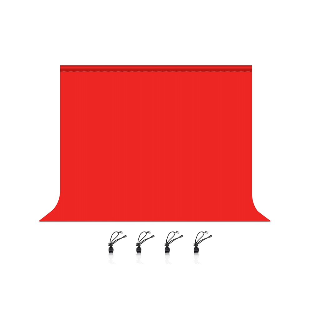 3X2m Photography Background Cloth Studio Live Portrait Keyless Multifunctional Photo Cloth, Red 4853931630305