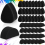 Σφουγγάρια Face Paint Painting Black High Density για έργα τέχνης και σώμα (24 πέταλα + 24 Half Moon) 1
