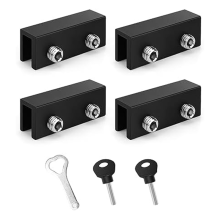 Travas de janela, 4 peças deslizantes ajustáveis, perfeitas para portas verticais e de garagem