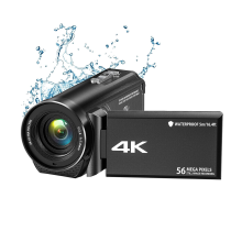 Video Camcorder Camera 4K Ultra HD 56MP 30FPS Vlogging Camera, 18X Digital Zoom Waterproof for