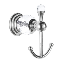 Crystal Towel Hook, Silver Robe Hooks, Bathroom Hand Wall Hanger for Clothes Closet Mounted Kitchen