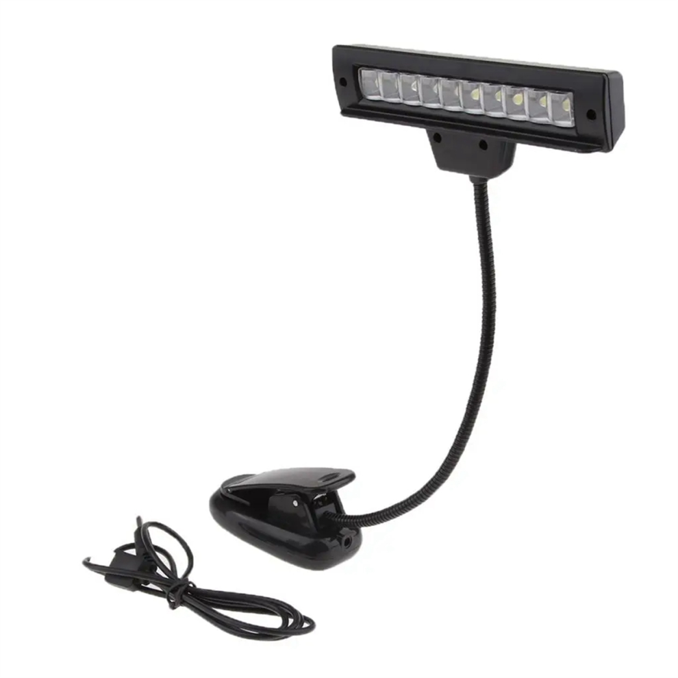 Lampada Da Comodino Ricaricabile Tramite Usb, 10 Led Luminosi, Lampada Da Scrivania, Lettura