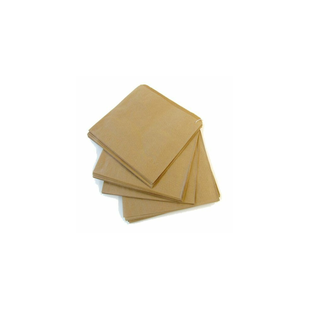PAPER BAGS STRUNG BROWN KRAFT FOOD SANDWICH TAKEAWAY GROCERY BAG 7'' x 7''