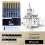 (6Pcs set B-2) Black Micro Fine Point Pen Fineliner Ink Pens Prec 2