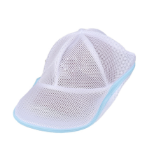 Simple Hat Wash Protector Baseball Cap Cleaner Wäschesack Waschmaschine Mesh Neu 2 Stück, Blau & Weiß