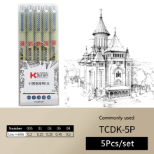 (5Pcs set B-1) Black Micro Fine Point Pen Fineliner Ink Pens Prec